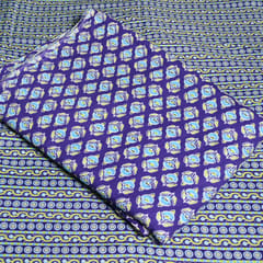 5 Mtr. Purple Color Mix and Match Cotton Printed Fabric 5mtr Set