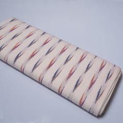 White base whith multi color ikat fabric