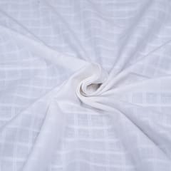Self Leeno Cotton Check Dyeable Fabric