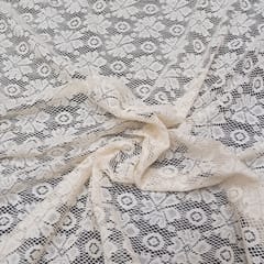 Abstract Cotton Lurex Dyeable Net