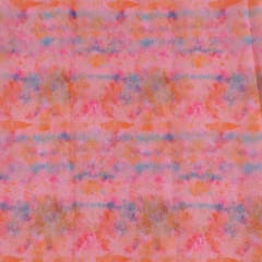 Multicolor Poly Organza Printed Fabric