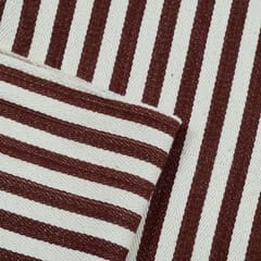 WHITE WITH BROWN STRIPES JACQUARD fabric