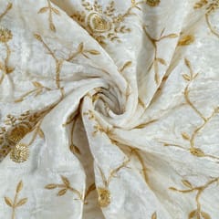Dyeable Velvet Embroidered Fabric