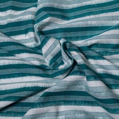 Blue Stripe Cotton Double ikat fabric