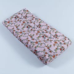 Light Pink Color Glace Cotton Digital Printed Fabric