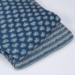 5 Mtr. Blue Color Cotton Kantha Print Set