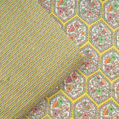 Yellow Color Cotton Flex Printed Set