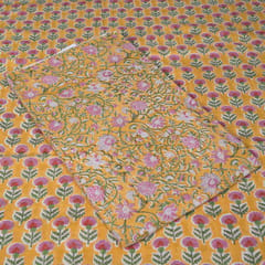5 Mtr. Yellow Color Cotton Print Set