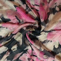 Multi Color Chinon Chiffon Printed Fabric