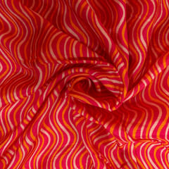 Majenta Color Dola Silk Digital Printed Fabric