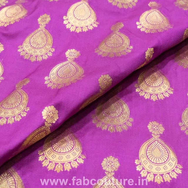 Purple Brocade Jhumka fabric