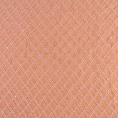 Peach Color Georgette Embroidered Fabric (1.80Meter Piece)