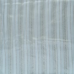 White Color Dyeable Chinon Chiffon With Gota Embroidered Fabric