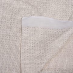 Off White Color Dyeable Georgette Thread Embroidered Fabric