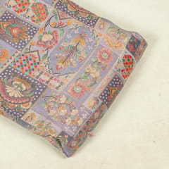 Multi Color Dola Silk Printed Jacquard Fabric