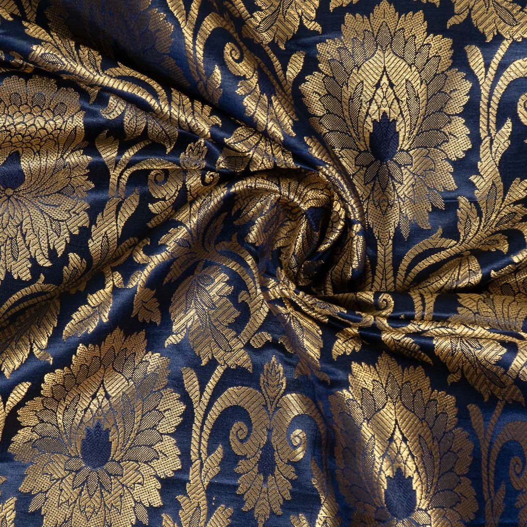 Blue Color Brocade Fabric