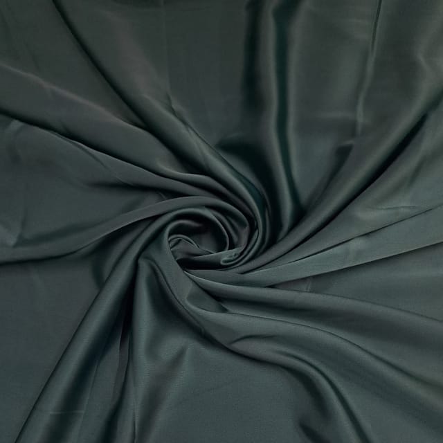 Rama Green Color Crepe Satin Fabric