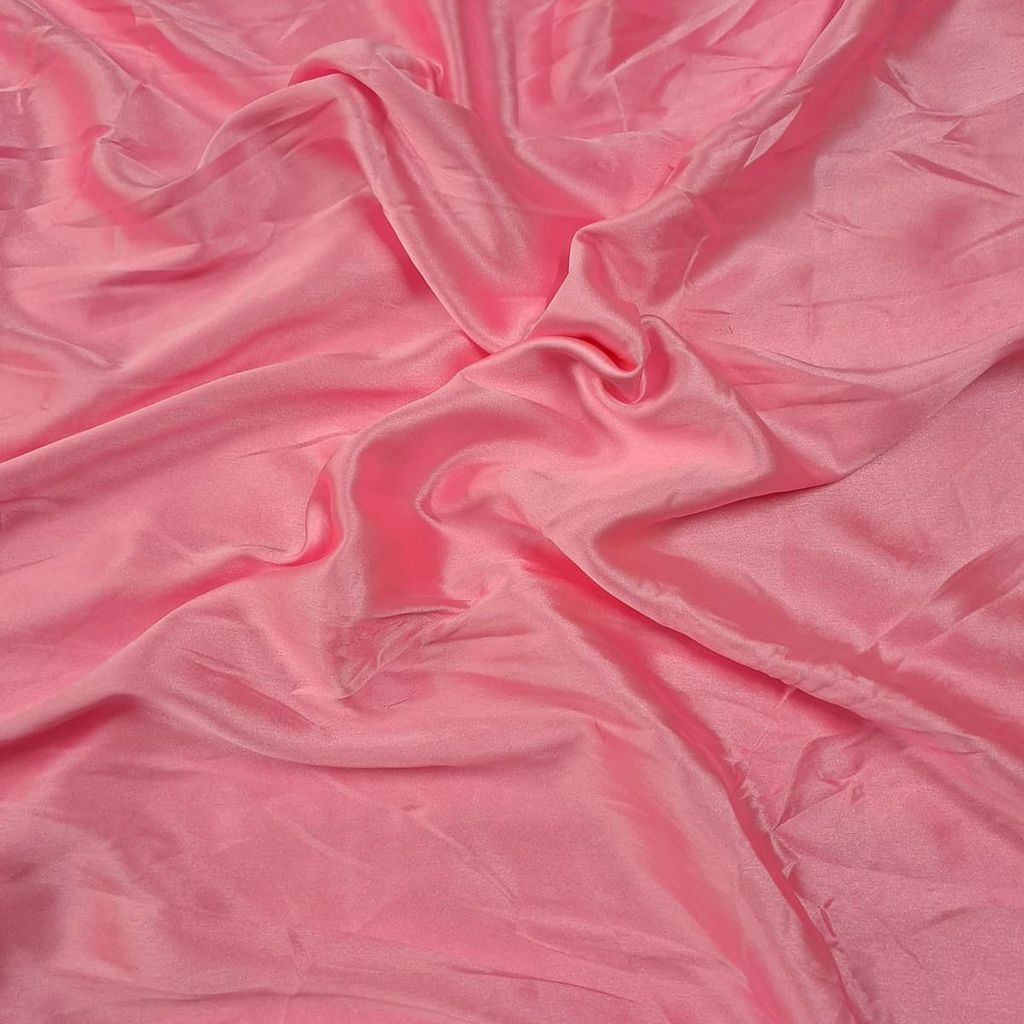 Baby Pink Color Poly Satin Fabric