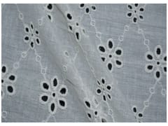 Kora Cotton Dyeable Floral Diagonal Pattern Chikankari Embroidered Fabric