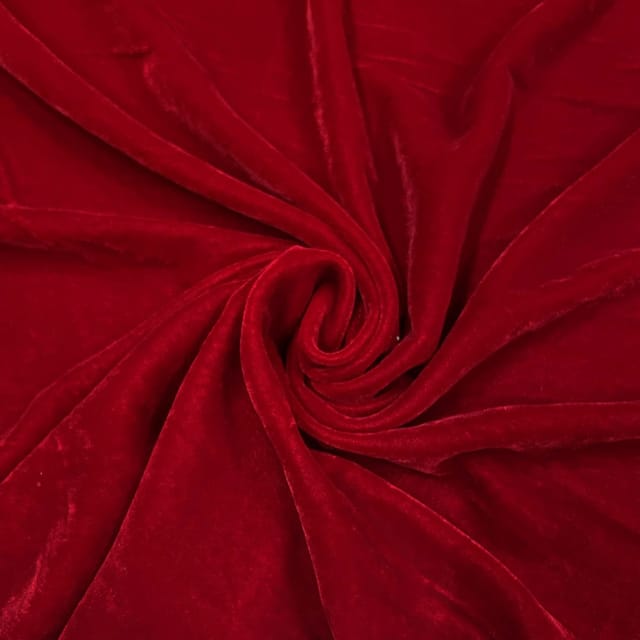 Red Color Velvet Fabric