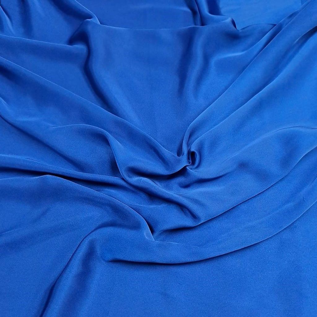 Royal Blue Color Armani Satin Fabric