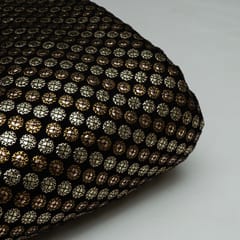 Black Color Chinon Chiffon Embroidered Fabric