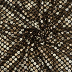 Black Color Chinon Chiffon Embroidered Fabric