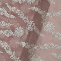 Pure Mul Chanderi Embroidered Fabric