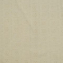 Dyeable Cotton Chikan Embroidered Fabric