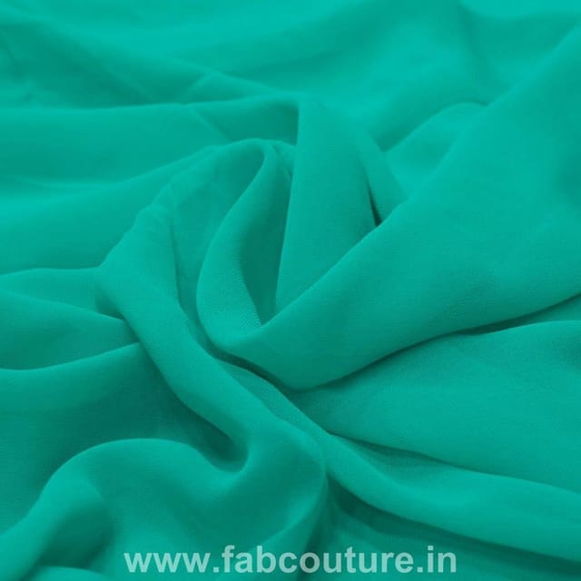 Sea Green Polyester Georgette fabric