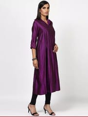 Purple Color Pure Silk fabric