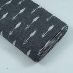 Grey with White Ikat Fabric