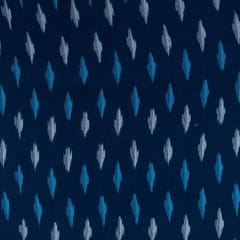 Blue with Grey Ikat Fabric