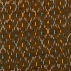Light Brown with Yellow Ikat Fabric