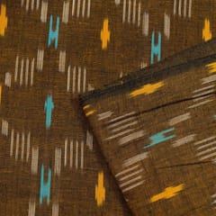 Light Brown with Yellow Ikat Fabric