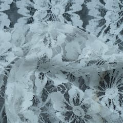 White Dyeable Net Lace Fabric