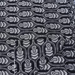 Black and White Cotton Printed Fabric