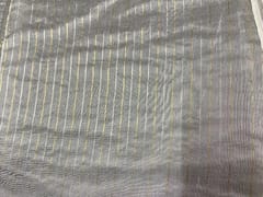 Dyeable Pure Organza White Zari Stripes 1