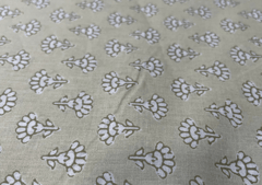 Printed Cotton Cambric Light Faun Abstract