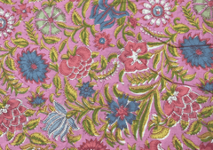 Printed Cotton Cambric Pink Multicolor Floral