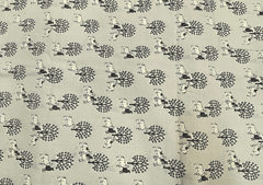 Printed Cotton Cambric White Lace Chevron Animal Print