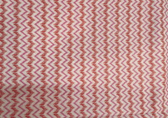 Printed Cotton Cambric White Pink Chevron