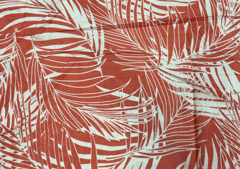Printed Cotton Cambric Orange White Abstract