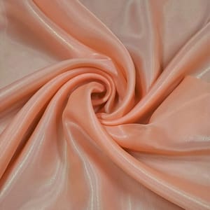 Orange Color Shimmer Organza Fabric