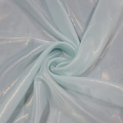 Sea Green Color Shimmer Organza Fabric