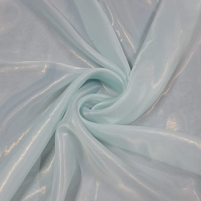 Sea Green Color Shimmer Organza Fabric