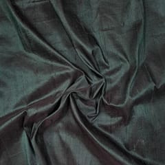 Dark Green Color 100 Gm Raw Silk Fabric