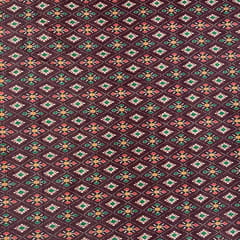 Wine Color Poly Tussar Printed Fabric