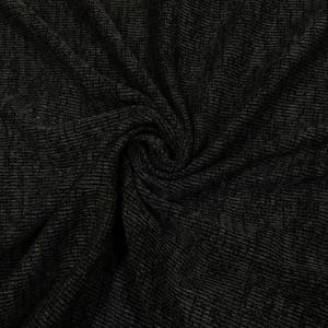 Black Color Woolen Plain Fabric