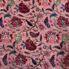 Multi Color Pure Silk Velvet Printed Fabric